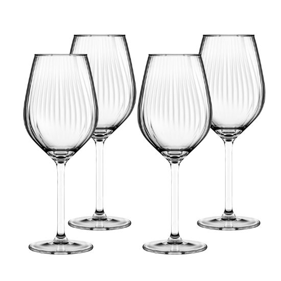 Altom Design set 4 kozarcev za vino Plisse