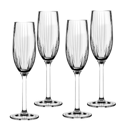 Altom Design set 4 kozarcev za šampanjec Plisse
