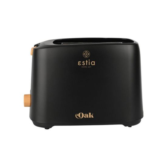 ESTIA 2 rezinski toaster-opekač kruha OAK-rjavo črn